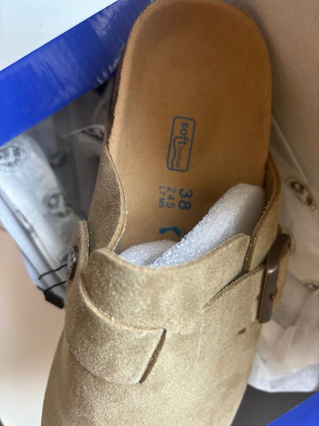 Zuecos Birkenstock Beige talla 38