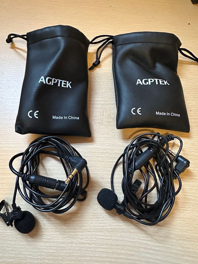 Pack 2 Micrófonos de Solapa AGPTEK