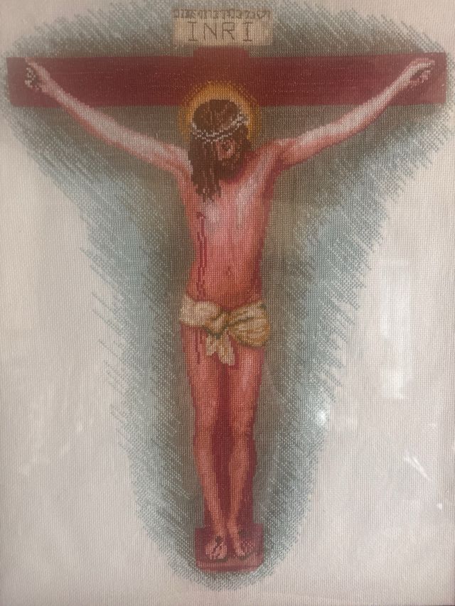 Cuadro Punto Cruz Jesucristo Cruz INRI
