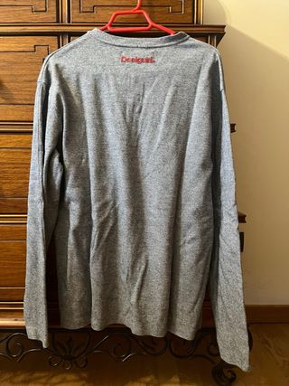 Camiseta Desigual Manga Larga Gris Talla L