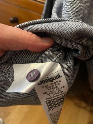 Camiseta Desigual Manga Larga Gris Talla L