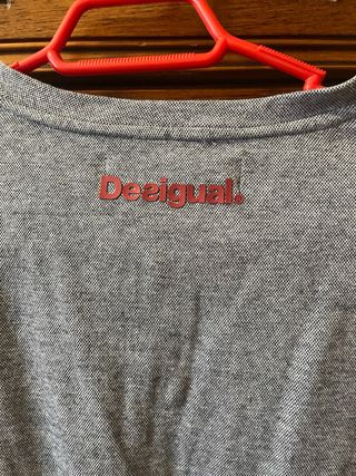 Camiseta Desigual Manga Larga Gris Talla L