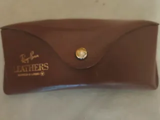 Gafas Sol Aviador Vintage Ray-Ban Cuero 80s