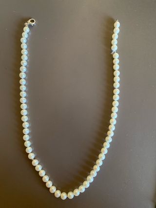 Collana perle oro bianco