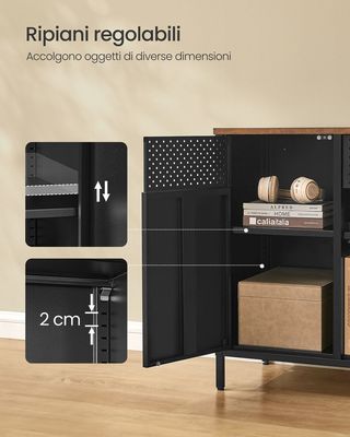 Armadietto Mobiletto in Metallo con Doppia Anta Ma