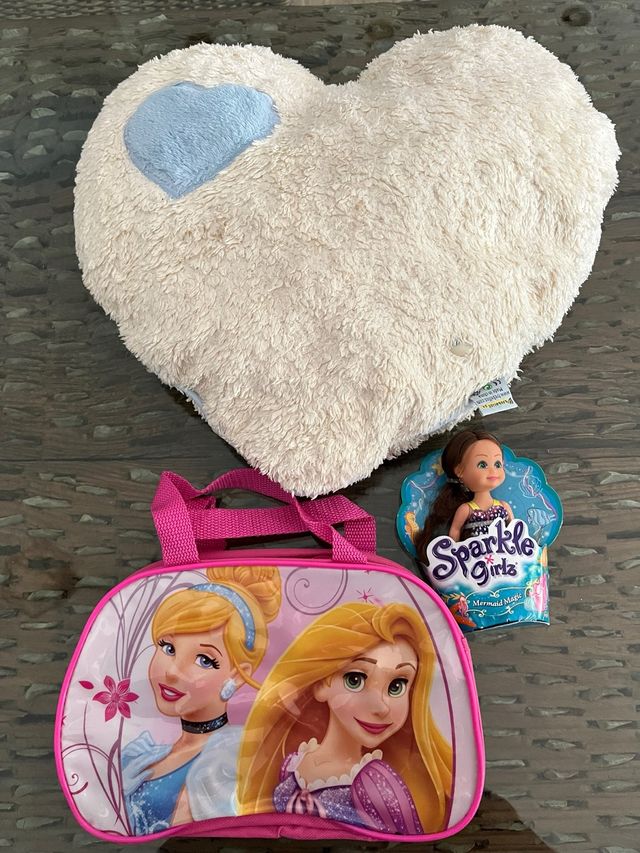 Lote Juguetes Niña: Peluche, Muñeca y Bolso