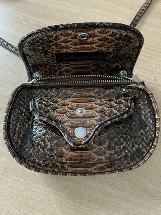 Borsa piccola tracolla effetto pitone