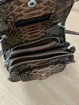 Borsa piccola tracolla effetto pitone