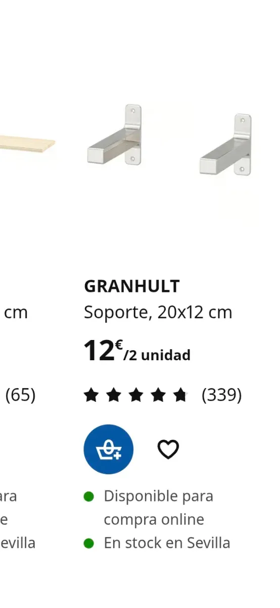 Estanterías blanco roto con soportes GRANHULT Ikea