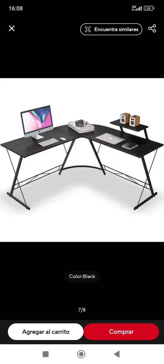 Escritorio Esquinero Negro