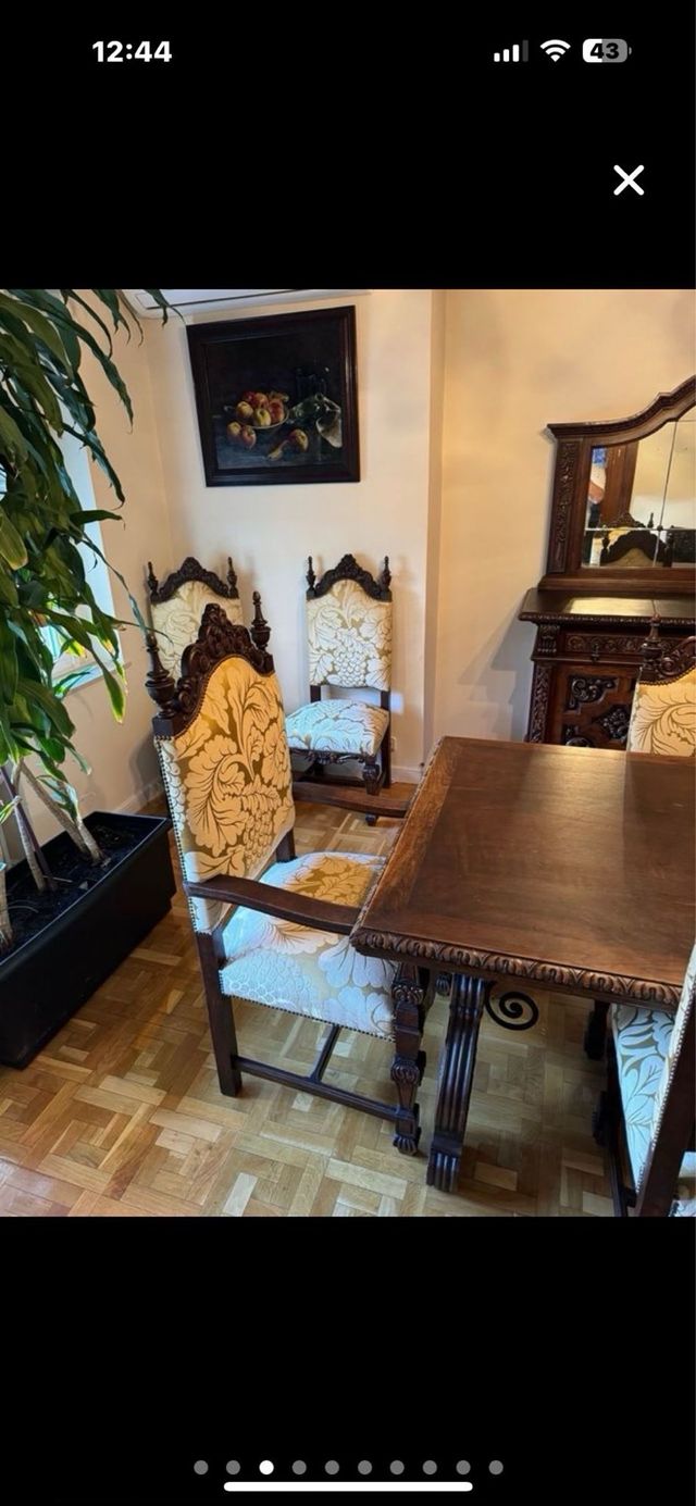 Mueble antiguo madera maciza con espejo