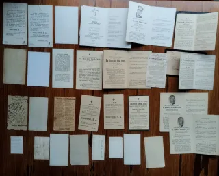 Lote de antiguas estampitas religiosas