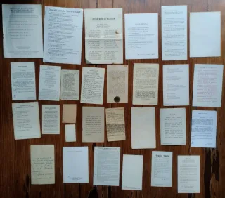 Lote de antiguas estampitas religiosas