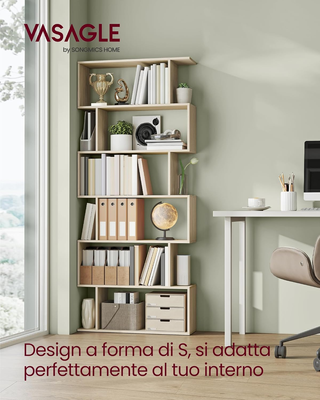 Scaffale a 6 Ripiani, Libreria, 24 x 70 x 191,6 cm