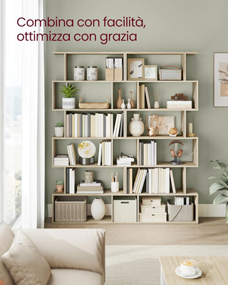 Scaffale a 6 Ripiani, Libreria, 24 x 70 x 191,6 cm