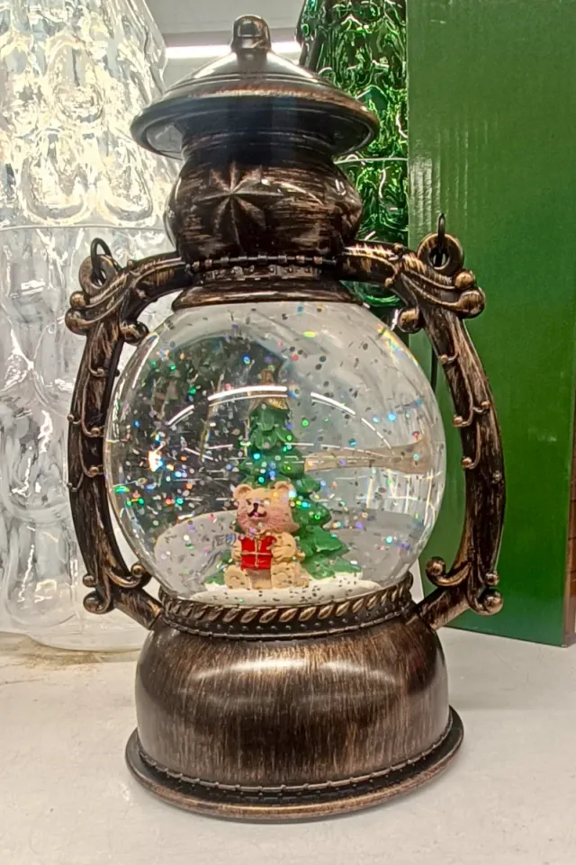 Lanterna Natalizia con Albero e Orsetto