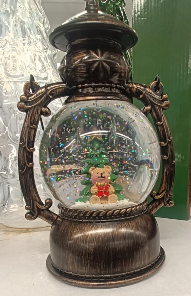 Lanterna Natalizia con Albero e Orsetto