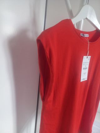 Camiseta Zara Coral Talla M
