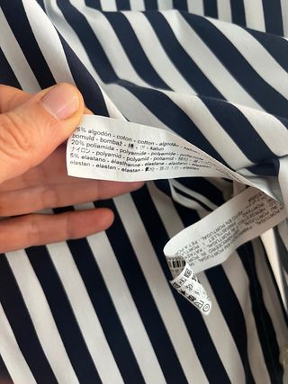 Camisa Zara Rayas Manga Corta Talla M