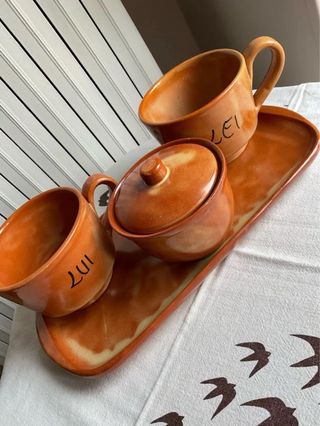 Set colazione terracotta vintage