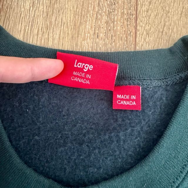 Crewneck Supreme Box logo FW22 Dark pine