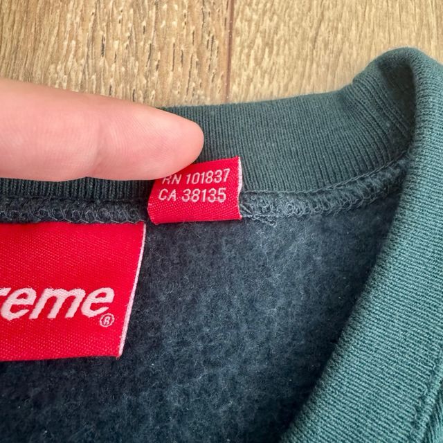 Crewneck Supreme Box logo FW22 Dark pine