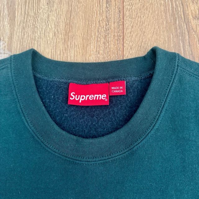 Crewneck Supreme Box logo FW22 Dark pine