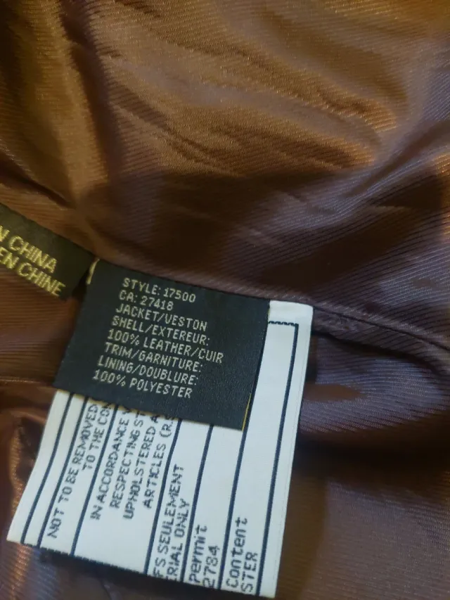 Chaqueta de piel marrón