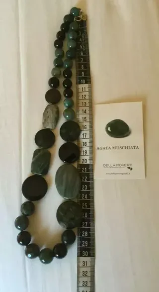 Collana Agata Della Rovere Verde Nera