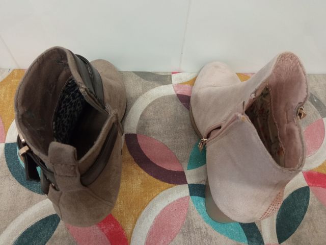 Botines Xti Marrones y Rosas palo Talla 38