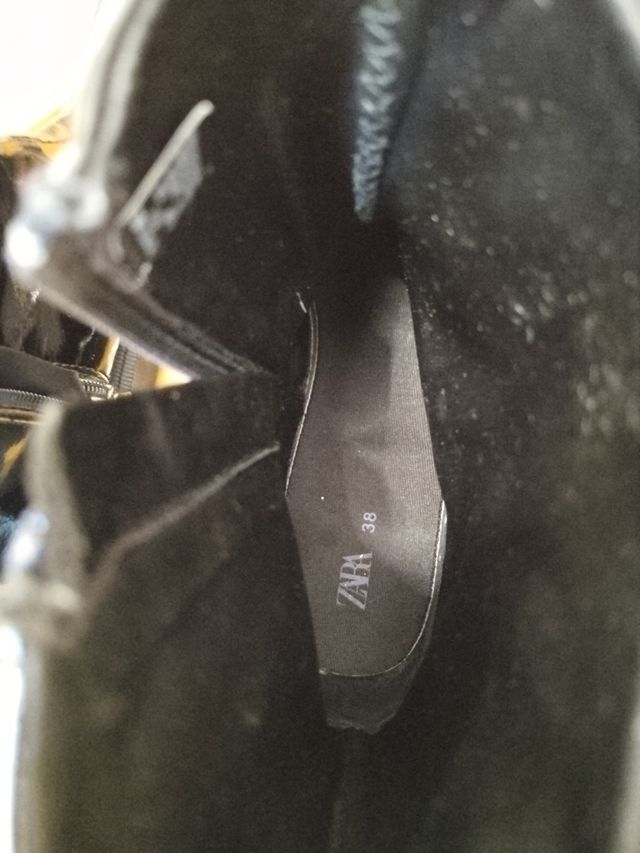 Botines charol Zara negros