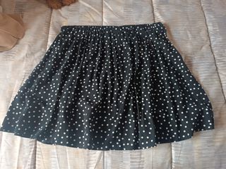 Falda Negra de Lunares Kiabi | Talla 40
