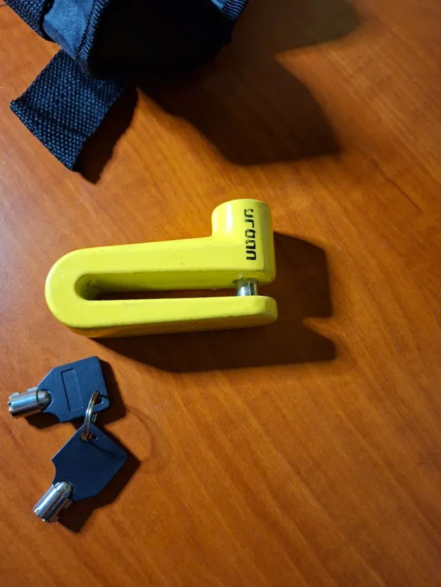 Candado de disco amarillo para moto