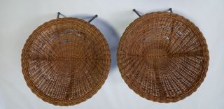 Set di 2 poltroncine in vimini marroni