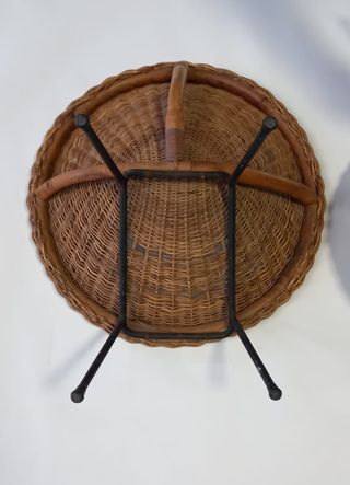 Set di 2 poltroncine in vimini marroni