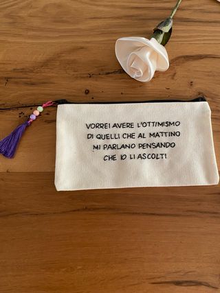 Pochette con frase simpatica