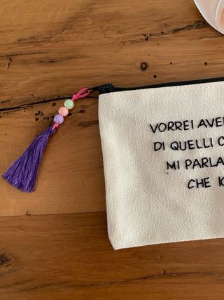 Pochette con frase simpatica