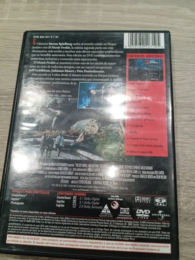 DVD El Mundo Perdido: Jurassic Park