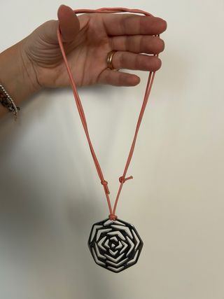 Breil Collana Trine Argento Cordino Rosa