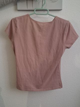 Camisa rosa manga corta