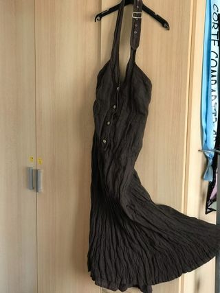 Vestido marrón largo