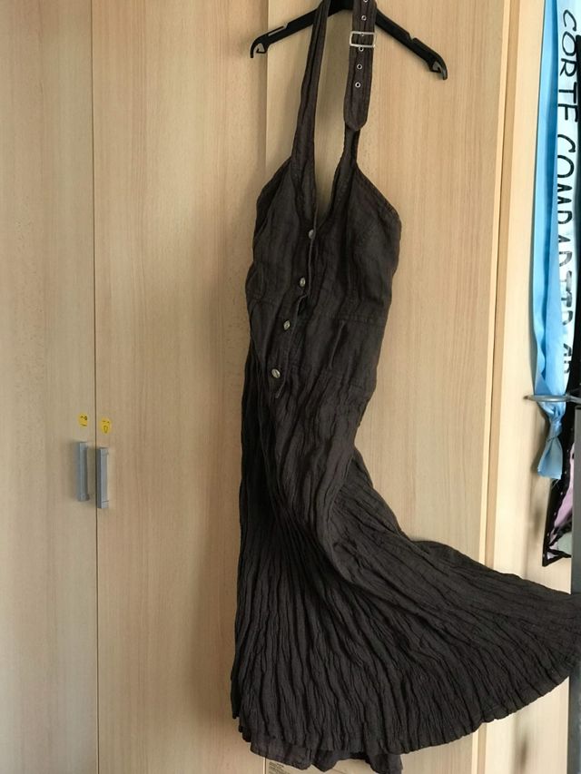 Vestido marrón largo