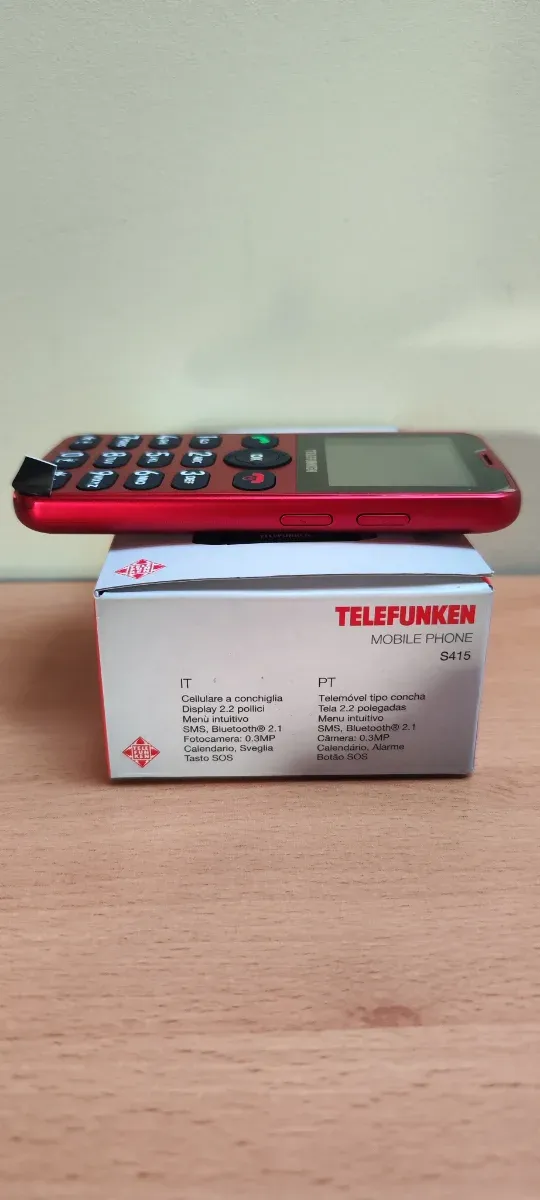 Movil Telefunken para Mayores Rojo