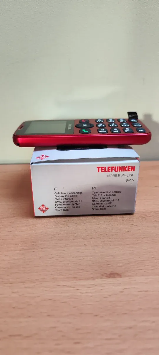 Movil Telefunken para Mayores Rojo