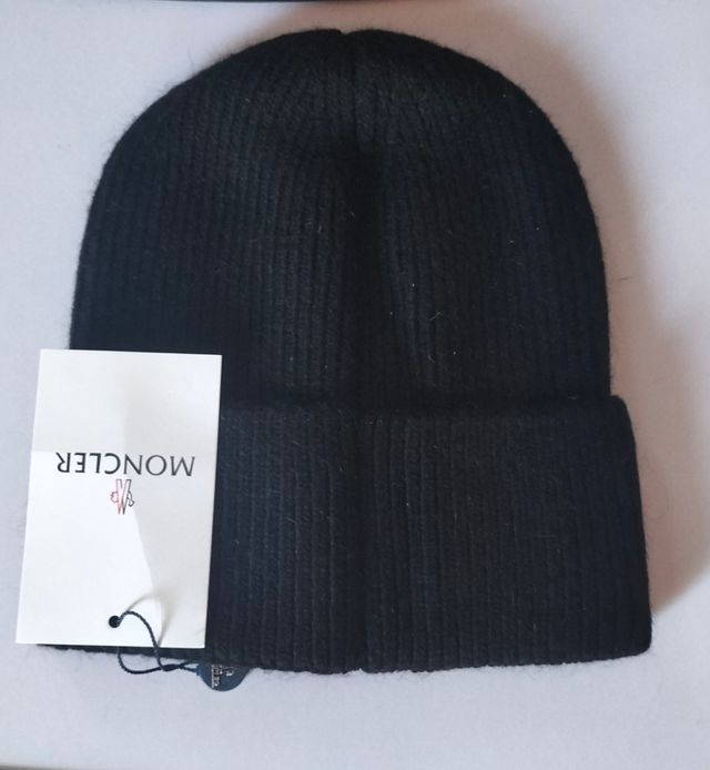 Berretto Moncler Lana Nero Nuovo