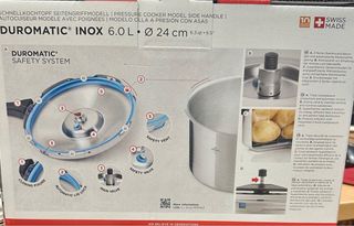 Olla Rápida Kuhn Rikon Duromatic, 6L, nueva.