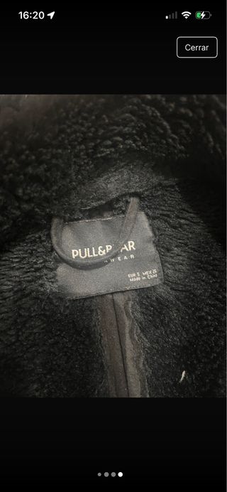 Cazadora negra efecto ante con borreguito