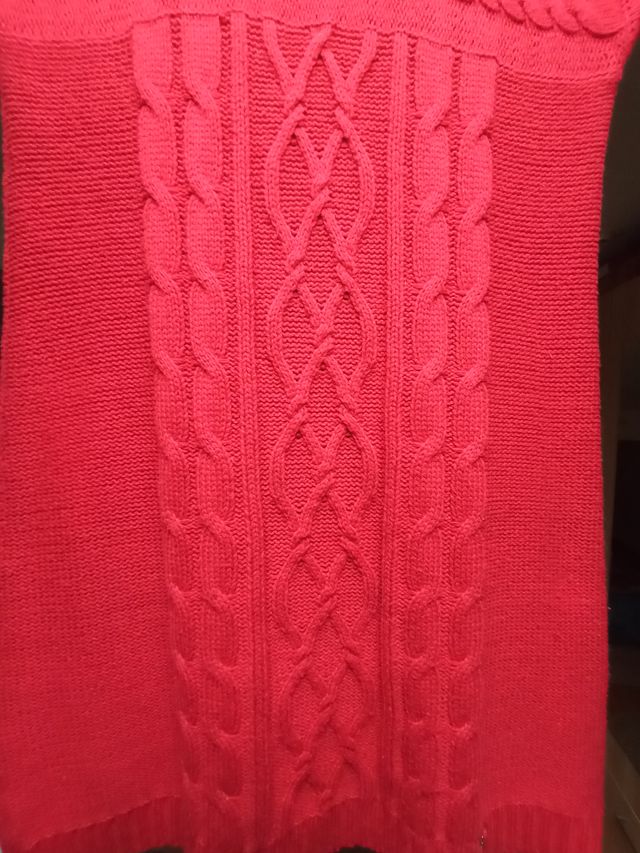 Vestido punto tipo suéter rojo, otoño/invierno M