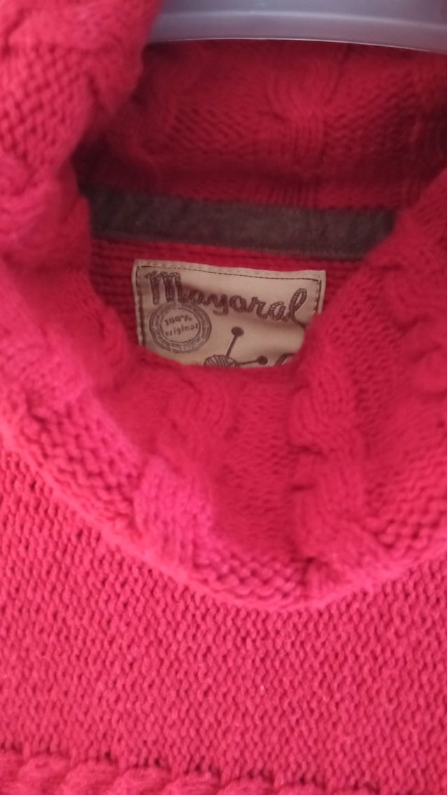 Vestido punto tipo suéter rojo, otoño/invierno M