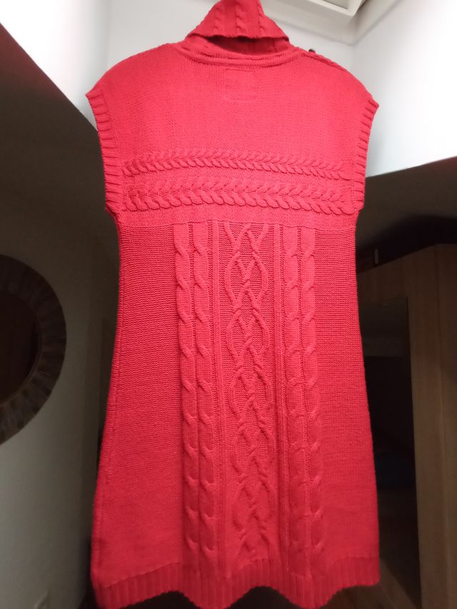 Vestido punto tipo suéter rojo, otoño/invierno M